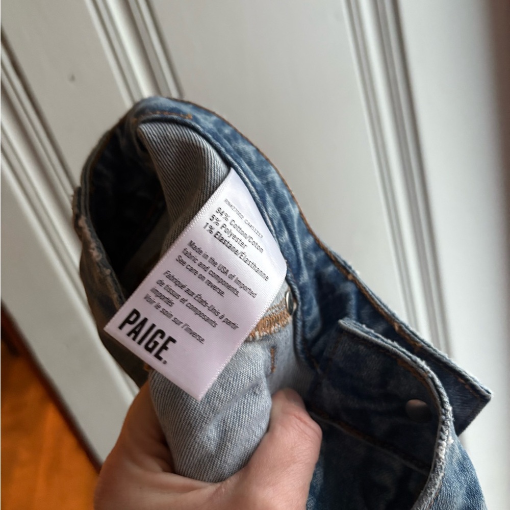 PAIGE Two-Tone Blue Jeans - Picture 7 of 8